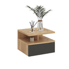 Mesita de noche MONACO T — Roble Craft Dorado / Antracita