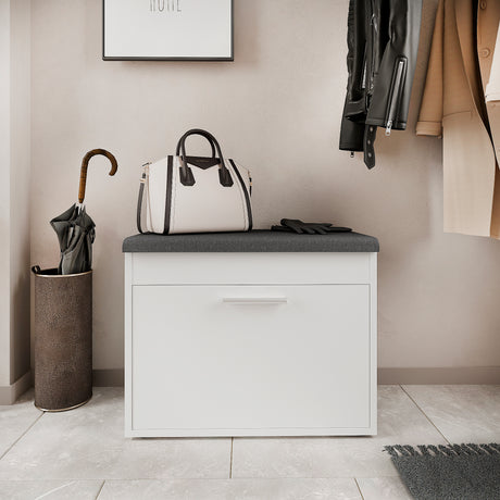Schuhbank mit Sitzfläche und Klappe | Sofia 60K