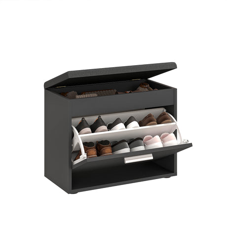 Schuhbank mit Sitzfläche und Klappe | Sofia 60K