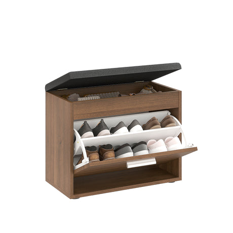 Schuhbank mit Sitzfläche und Klappe | Sofia 60K