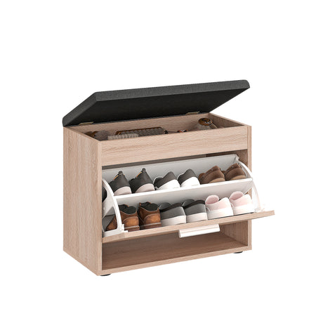 Schuhbank mit Sitzfläche und Klappe | Sofia 60K