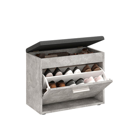 Schuhbank mit Sitzfläche und Klappe | Sofia 60K