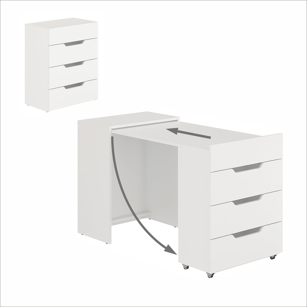KOMTO Schreibtisch mit 3 Schubladen | FOLDY 2