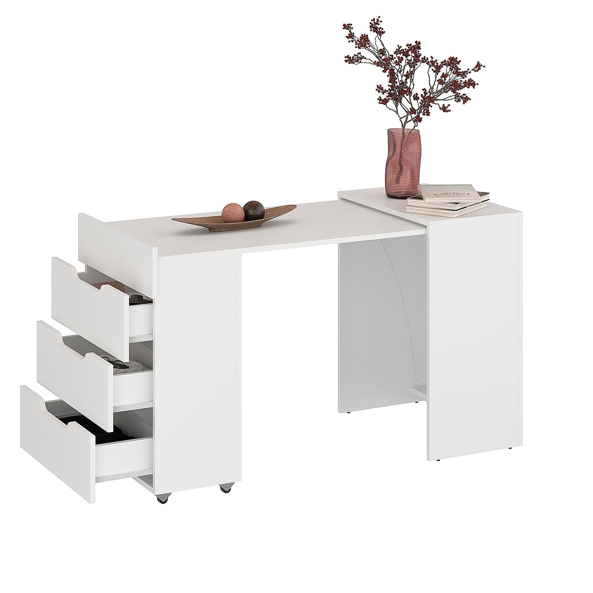 KOMTO Schreibtisch mit 3 Schubladen | FOLDY 2