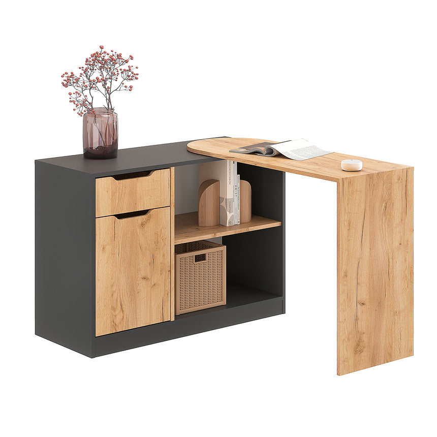 Scrivania FOLDY 3 — Rovere Craft Dorato / Antracite