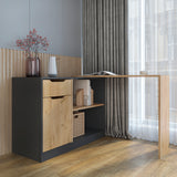 Scrivania FOLDY 3 — Rovere Craft Dorato / Antracite