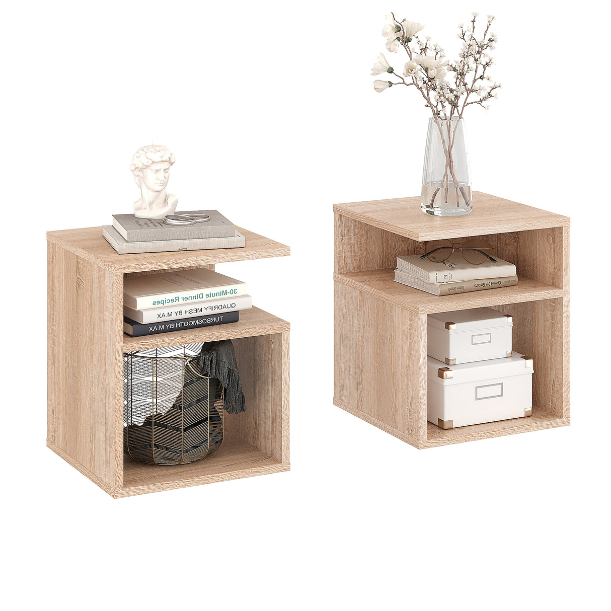 Beistelltisch mit 2 offene Fächer | KABA 2 pcs.