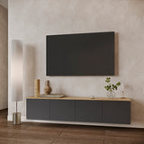 Mobile TV LOIS 4 — Rovere Craft Dorato / Antracite