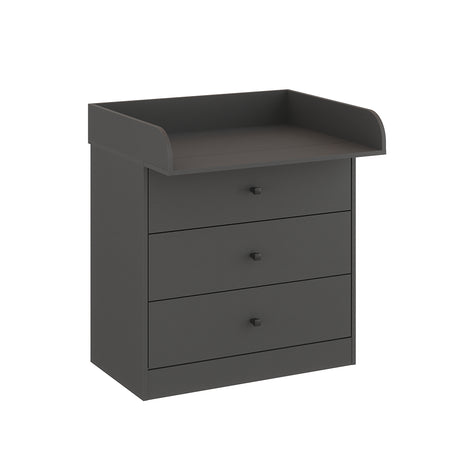 Baby Kommode mit Wickelaufsatz, Wickeltisch, Wickelschrank mit Abnehmbarer Wickelsatz Weiß | Lulliblox M3