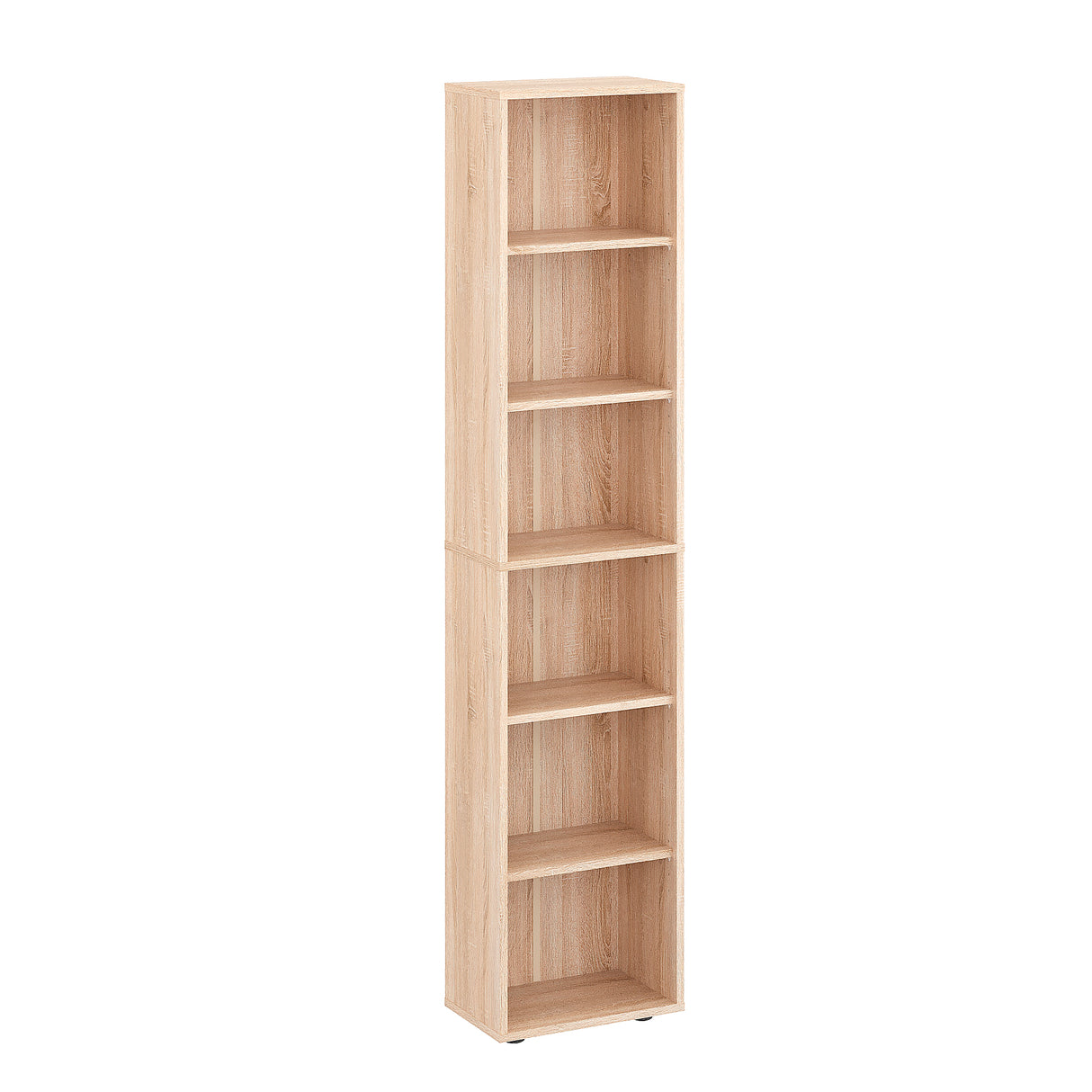Bücherregal mit 6 Ebenen und Höhenverstellbare Regale | LUMO 40-6F