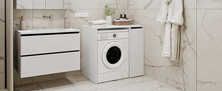 Mueble para lavadora MOZI L — Blanco