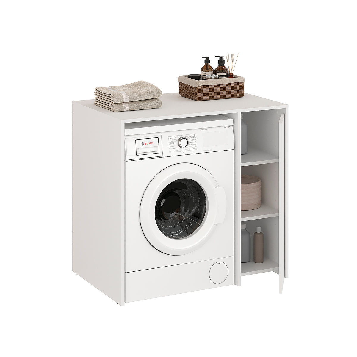 Mueble para lavadora MOZI L — Blanco