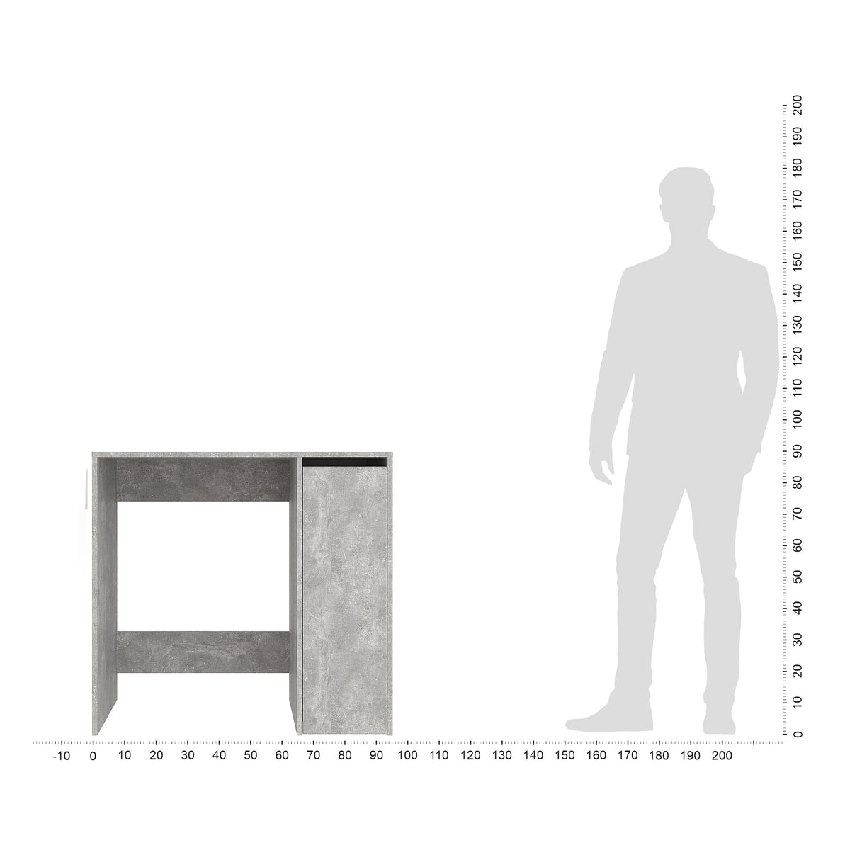Mueble para lavadora MOZI L — Hormigón