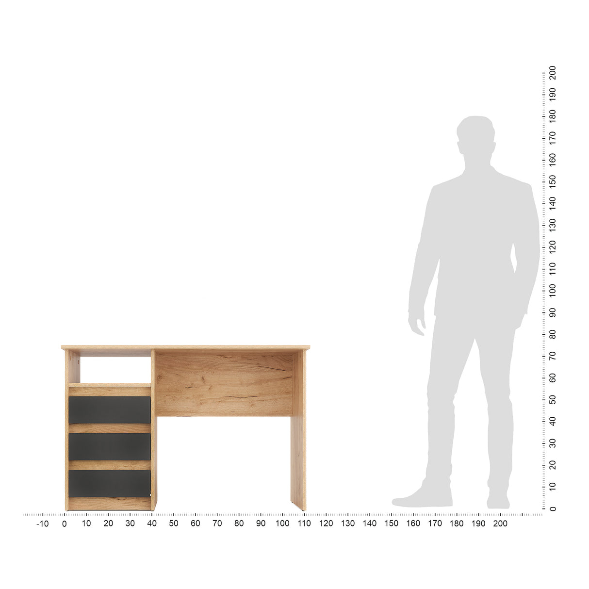 Schreibtisch mit 3 Schubladen | Oslo 110