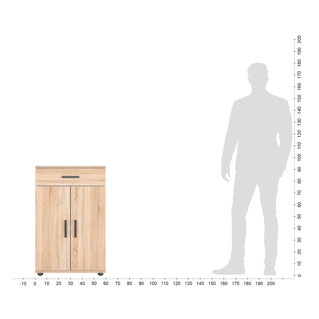 Kommode für Schlafzimmer, Schrank mit Türen für Flur | Porto 90