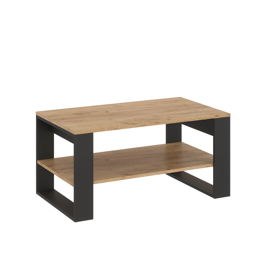 Tavolino da salotto TOKI — Rovere Craft Dorato / Antracite