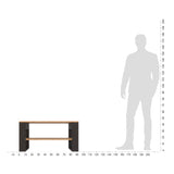 Tavolino da salotto TOKI — Rovere Craft Dorato / Antracite