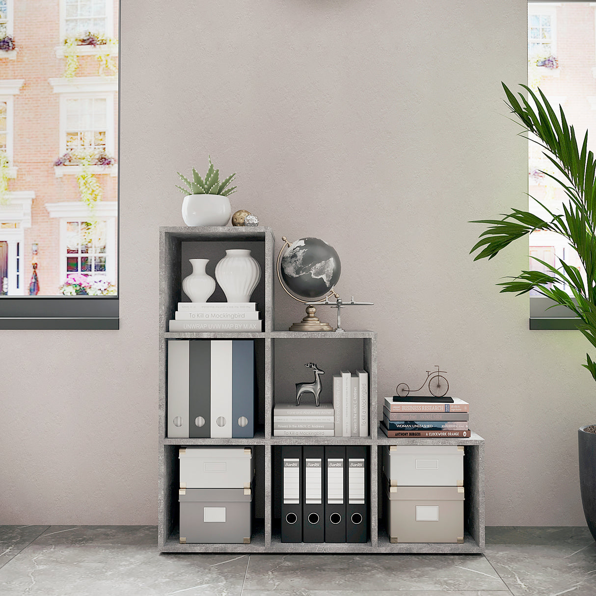 Treppenregal Stufenregal mit 6 Fächern | Vexo 6