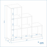 Treppenregal Stufenregal mit 6 Fächern | Vexo 6