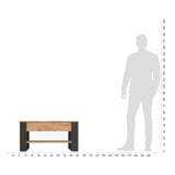 Mesa de centro WIRE — Roble Craft Dorado / Antracita