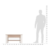 Mesa de centro WIRE — Roble Sonoma / Blanco
