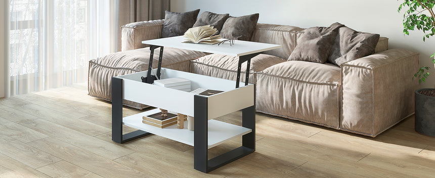Mesa de centro WIRE — Blanco / Antracita