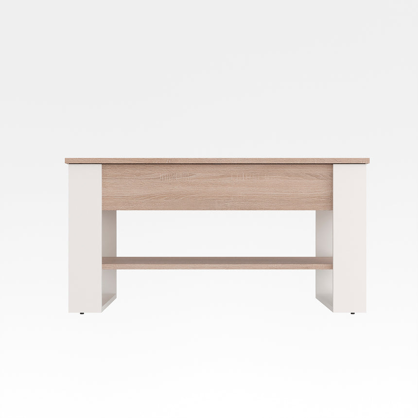 Mesa de centro WIRE — Roble Sonoma / Blanco