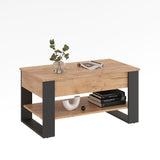 Mesa de centro WIRE — Roble Craft Dorado / Antracita