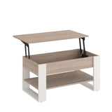 Mesa de centro WIRE — Roble Sonoma / Blanco