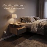 Everything within reach when the lights go out.