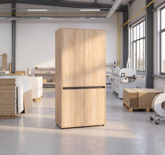 CUBE 90F wardrobe in Sonoma Oak