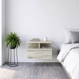 Mesita de noche MONACO T — Roble Craft Blanco