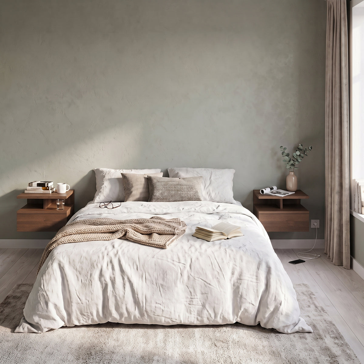 Stolik nocny MONACO T — Orzech