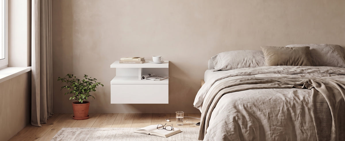 Stolik nocny MONACO T — Biały