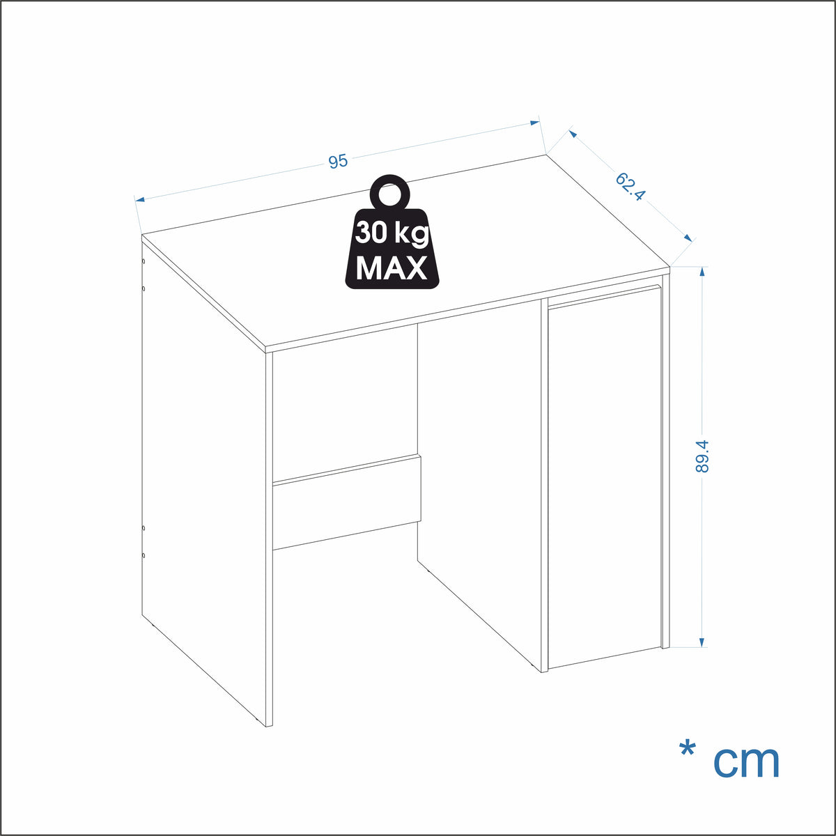 Mueble para lavadora MOZI L — Blanco